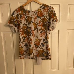 Floral Top with buttons all down the back
